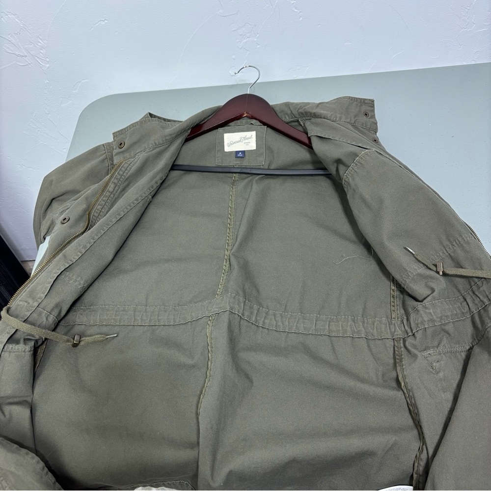 Universal Thread Women's Medium Full Zip Hooded Army Military Green Jacket - Picture 5 of 10